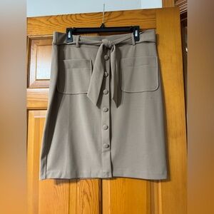 NYCC Taupe Button-Down Pencil Skirt